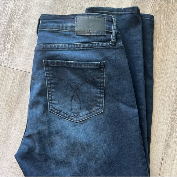 Calvin Klein Jeans Women Mid-Rise Skinny Blue Jeans Legging Jegging Dark Wash 30 - Picture 10 of 15